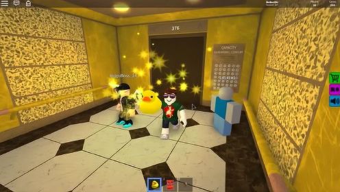 波波仔解说roblox虚拟世界“豪华电梯”：获得了黄金闪闪鸭！