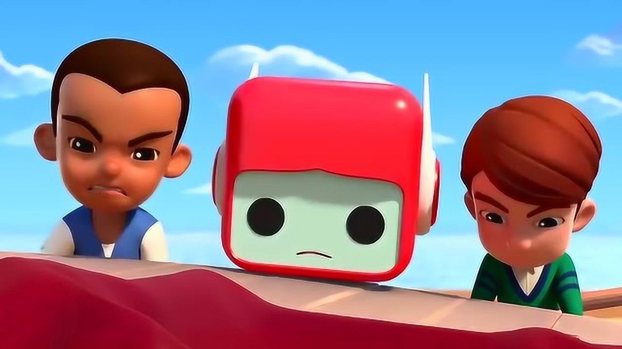 百变布鲁可:鲁鲁变身吊车去救援摔倒的毅恩,果然是大力士