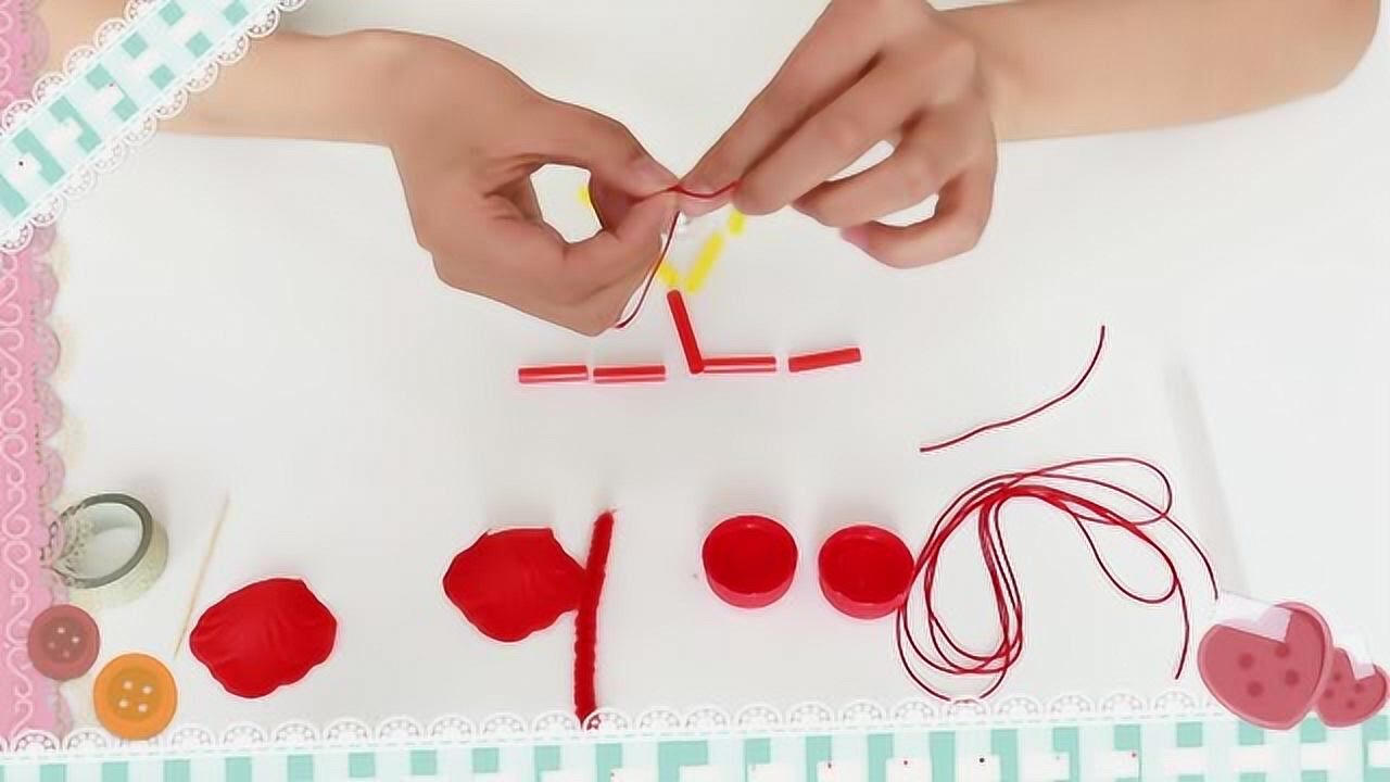 创意手工用吸管制作会跳舞的小人