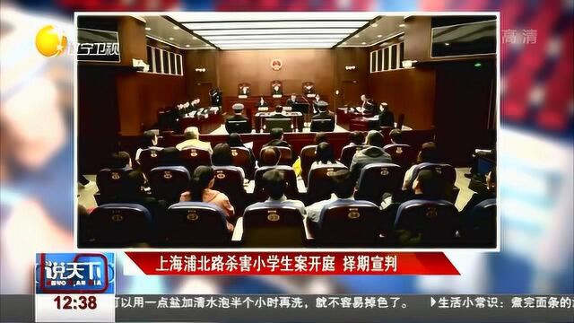 上海浦北路杀害小学生案开庭,经鉴定犯罪嫌疑人有精神疾病