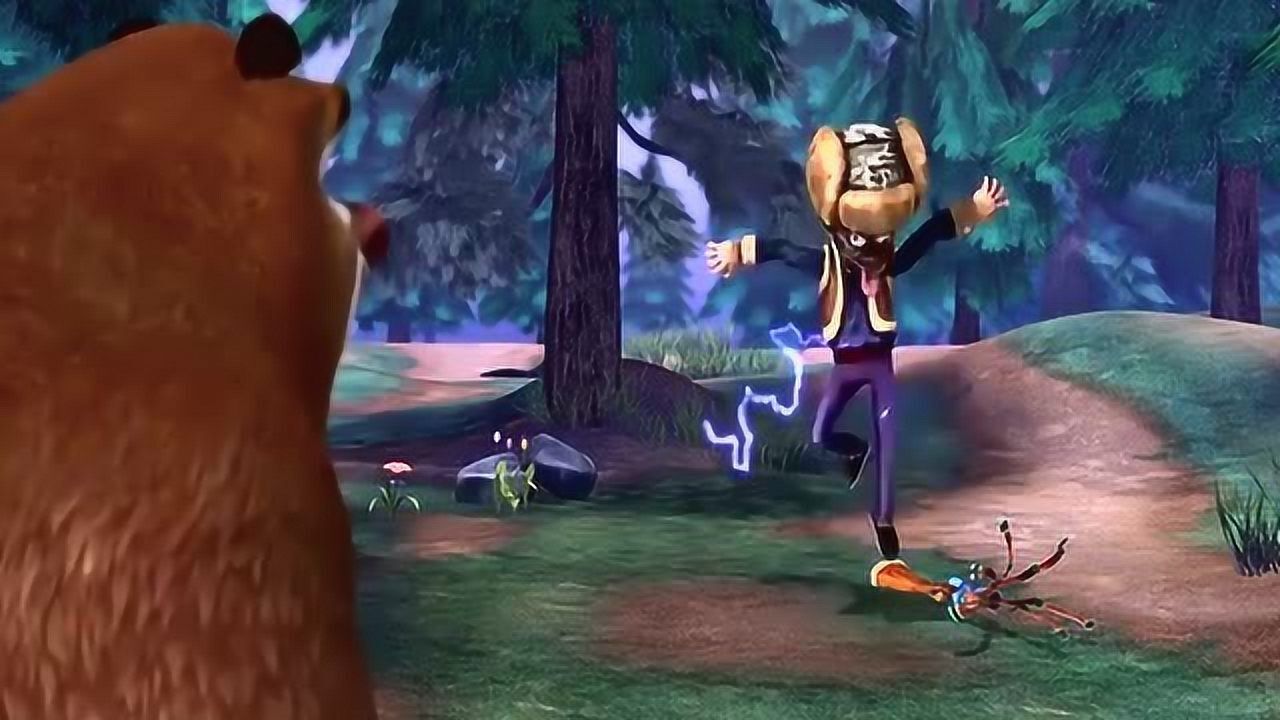 熊出没光头强调戏闪电被雷劈得怀疑人生了