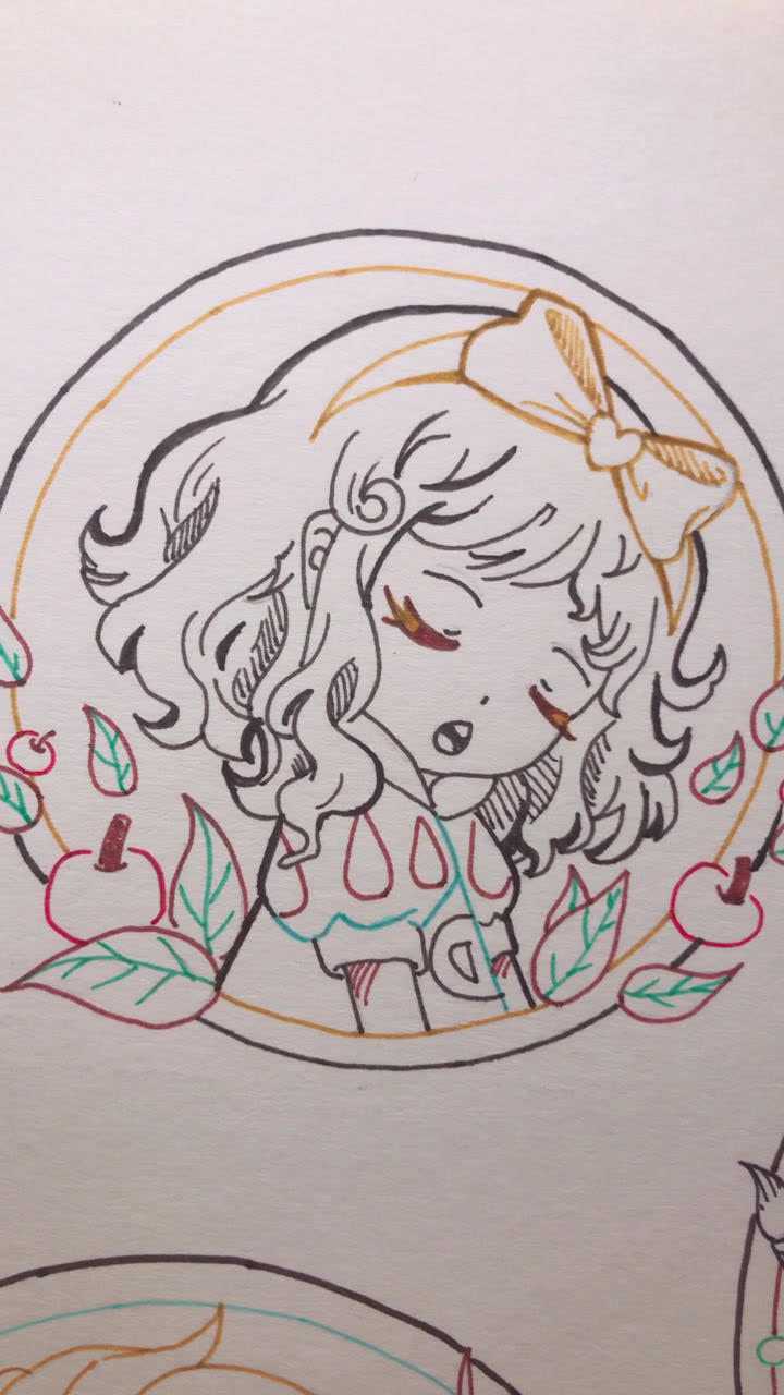 临摹 原画师:尸酱 彩色勾边完成 公主系列