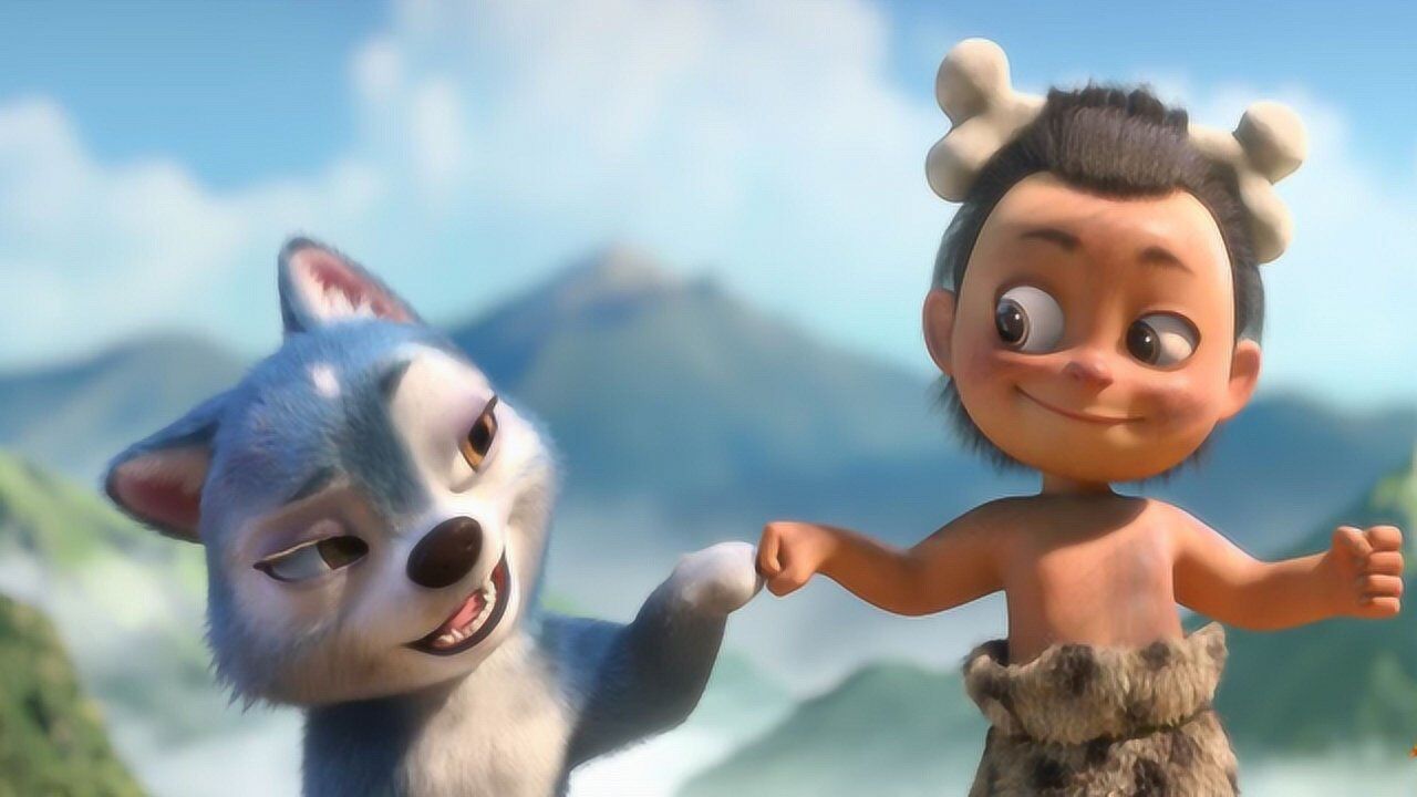 熊出没之原始时代飞飞缺少勇气备受排挤最终不顾危险勇敢救人