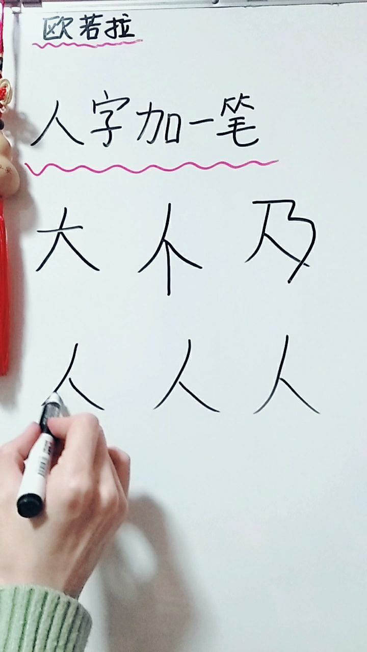 一撇一捺写个人,给人字加一笔你还能想到哪些字?