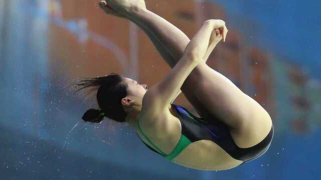 跳水女神何姿经典一跳,入水一刻全场都在尖叫,真不愧是出水芙蓉