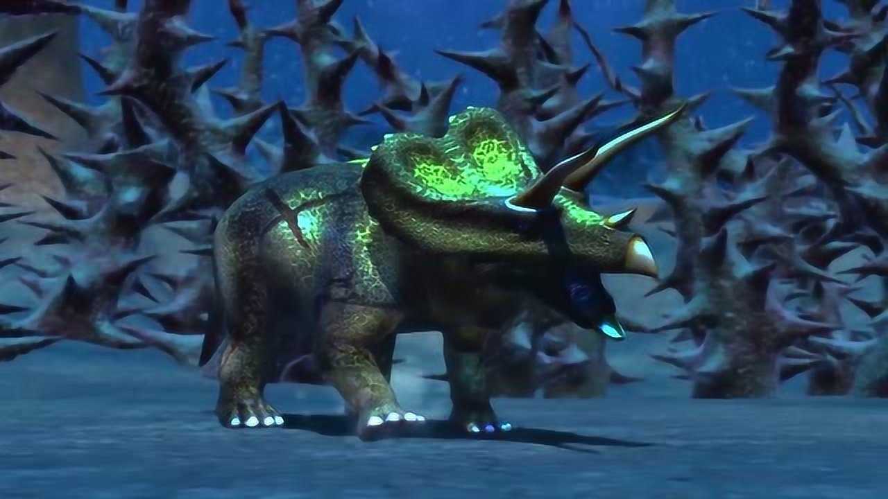 恐龙战争:肿头龙vs三角龙,三角龙技巧战斗