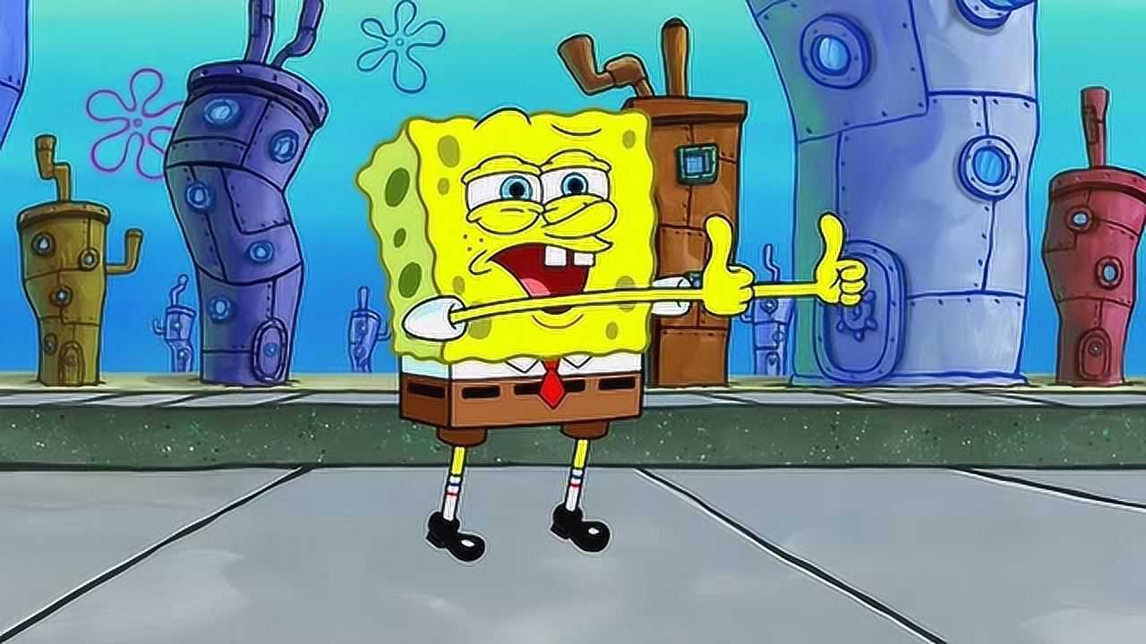 海绵宝宝给人点赞太多竟然导致大拇指被累断了