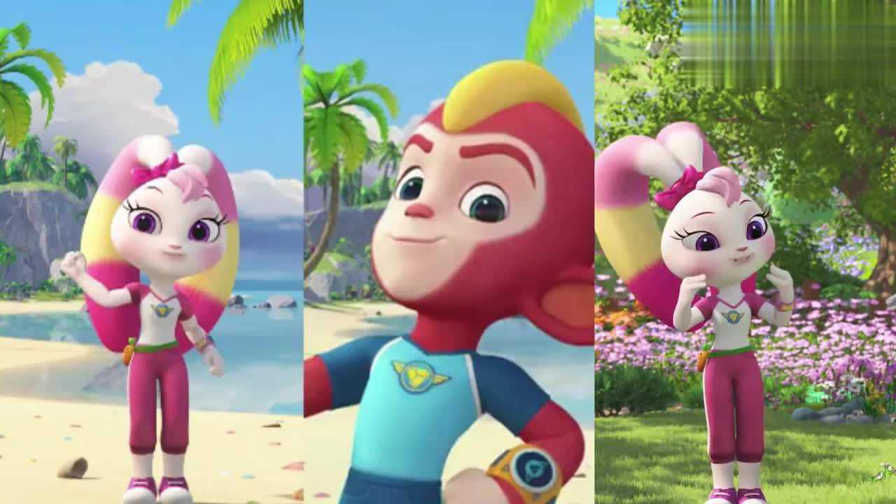 宇宙护卫队彩虹小可爱跳起舞来真的太萌了闪电的想象力好强啊