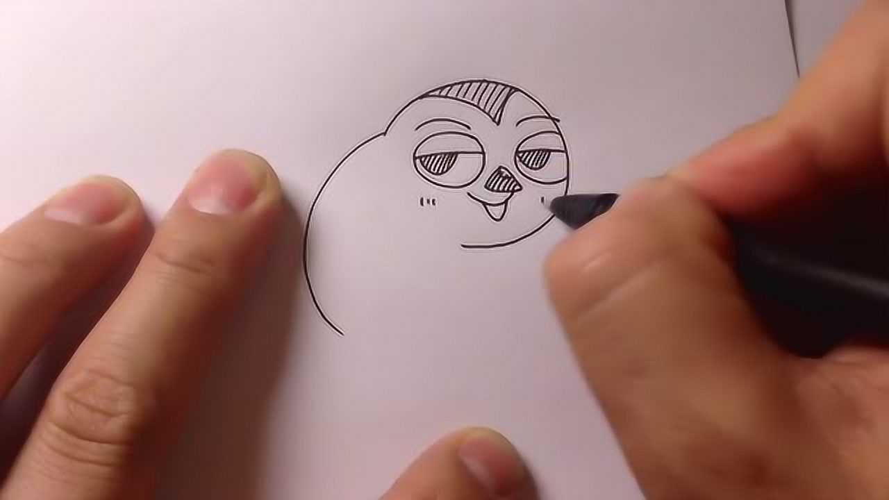 疯狂动物城,简单可爱的简笔画,画树懒闪电