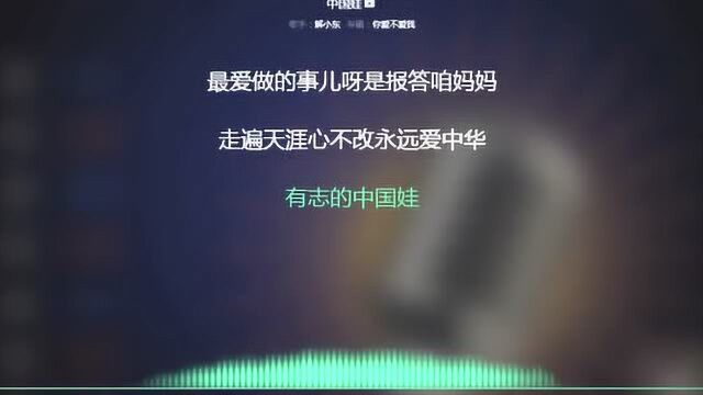 中国娃 解晓东 1997年度最火歌曲 动态歌词