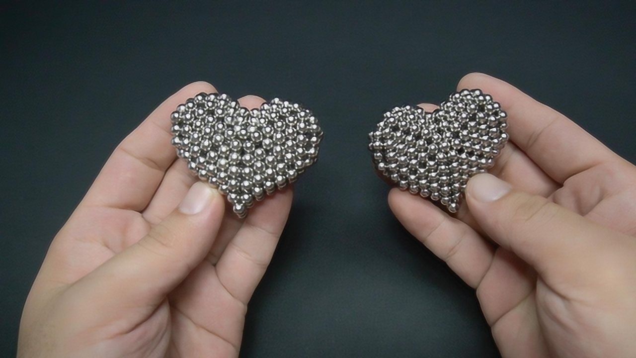 用巴克球制作小爱心祝有情人终成眷属214颗磁珠