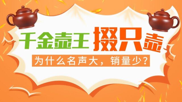 被称为“千金壶王”的掇只壶,为什么名声大,销量少?