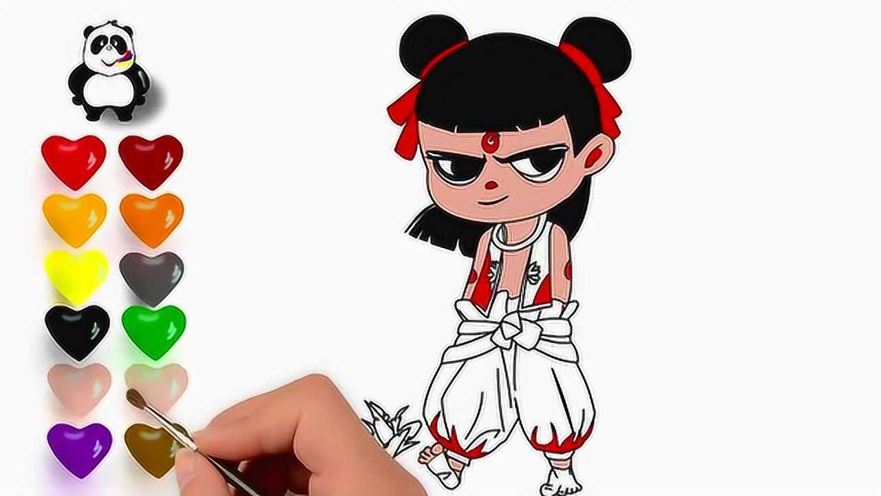 哪吒的画像,帅呆了,一起画画吧