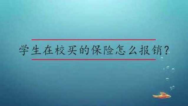 学生在校买的保险怎么报销?