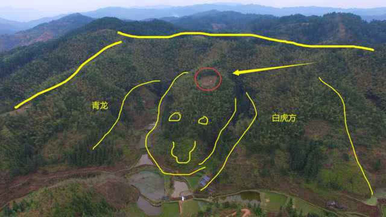 此山灵猴抱桃地势左右护砂有情是个文武双全的风水宝地
