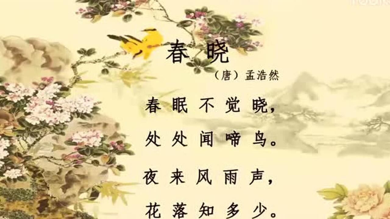 古诗春晓儿歌演唱