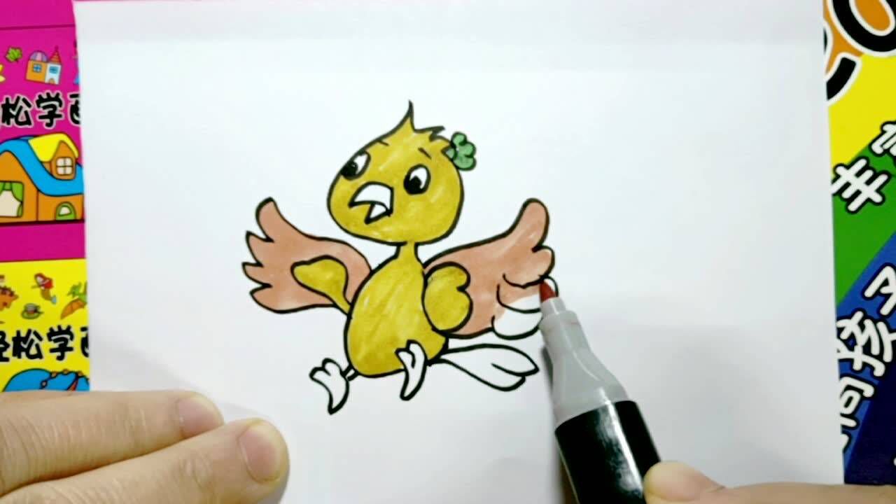 简笔画.教你画山雀,跟着秀姐画一画吧