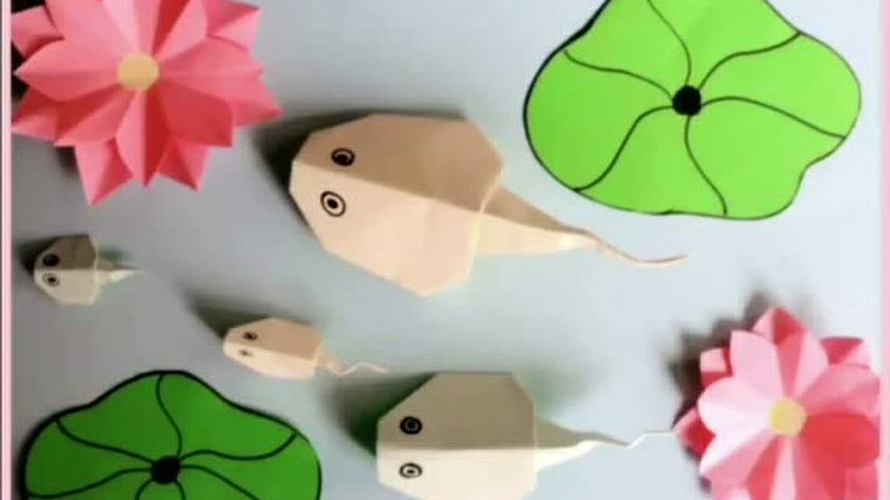 手工折纸:小蝌蚪