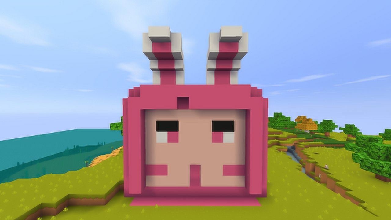 迷你世界:2分钟兔美美小屋制作,可以做闺蜜房子宠物房女生必学