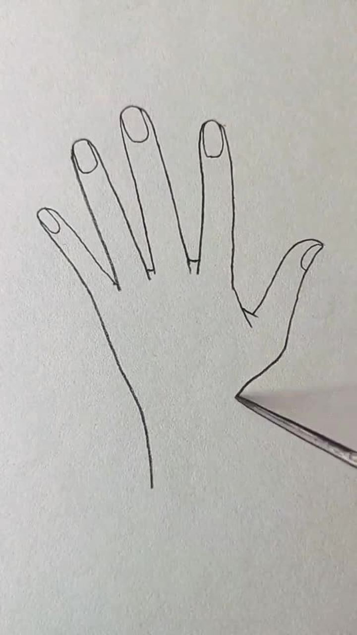 大神画画画出来的手指的图案简单又好看