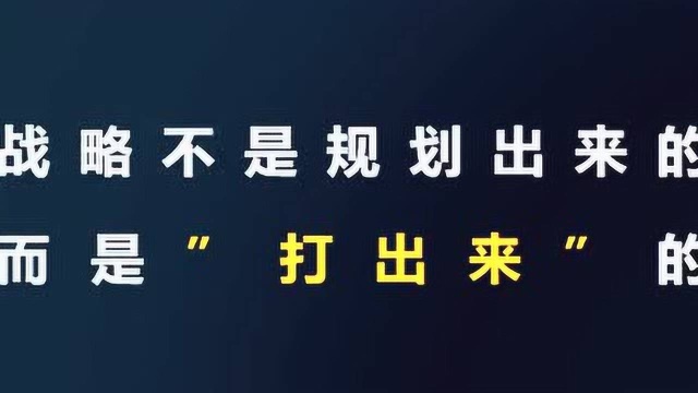 蒋博:战略不是规划出来的,而是打出来的