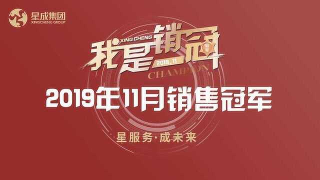 星成集团2019年11月销售冠军