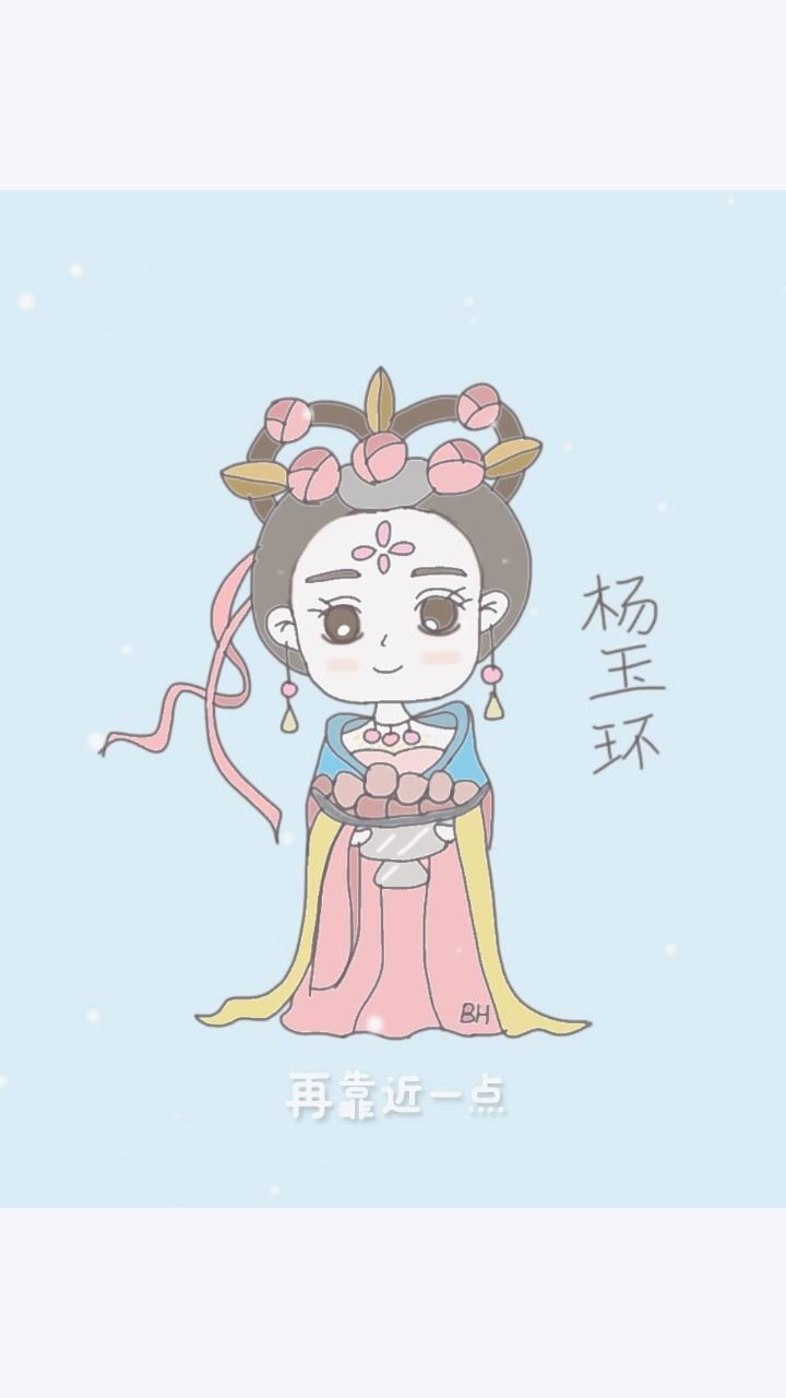 古代四大美女之一杨玉环简笔画再次升级啦20611