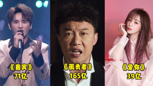 盘点2022年最火的10首歌,仅《孤勇者》就165亿播放,太好听了!