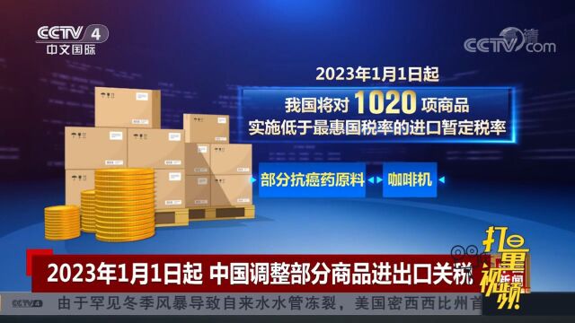 2023年1月1日起,中国调整部分商品进出口关税