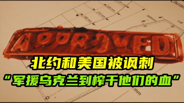 国外网友拍反战短片讽刺北约和美国:军援乌克兰到榨干他们的血