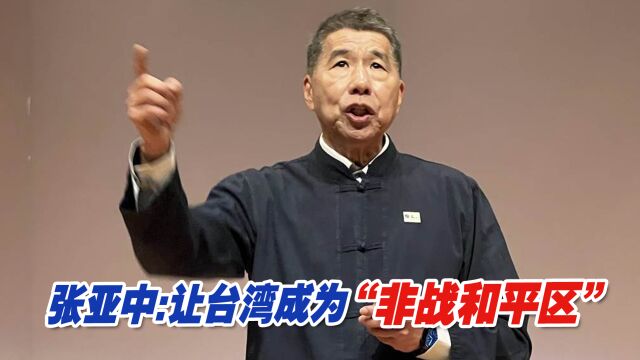 张亚中抛2024竞选理念:让台湾成为“非战和平区”