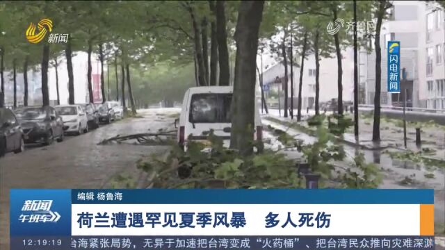 荷兰遭遇罕见夏季风暴,导致多人死伤,国内交通受到严重干扰