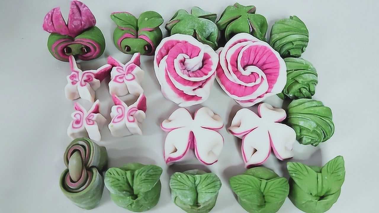 简单易学的花式彩色馒头造型美观让熊孩子爱上吃饭