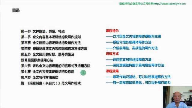 《规章制度》(条目式)导言老秘陈重公文写作室