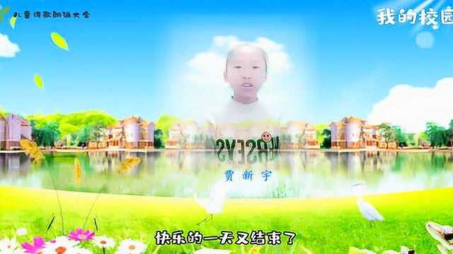 现代诗歌朗诵《我的校园》——贾新宇配乐诗歌