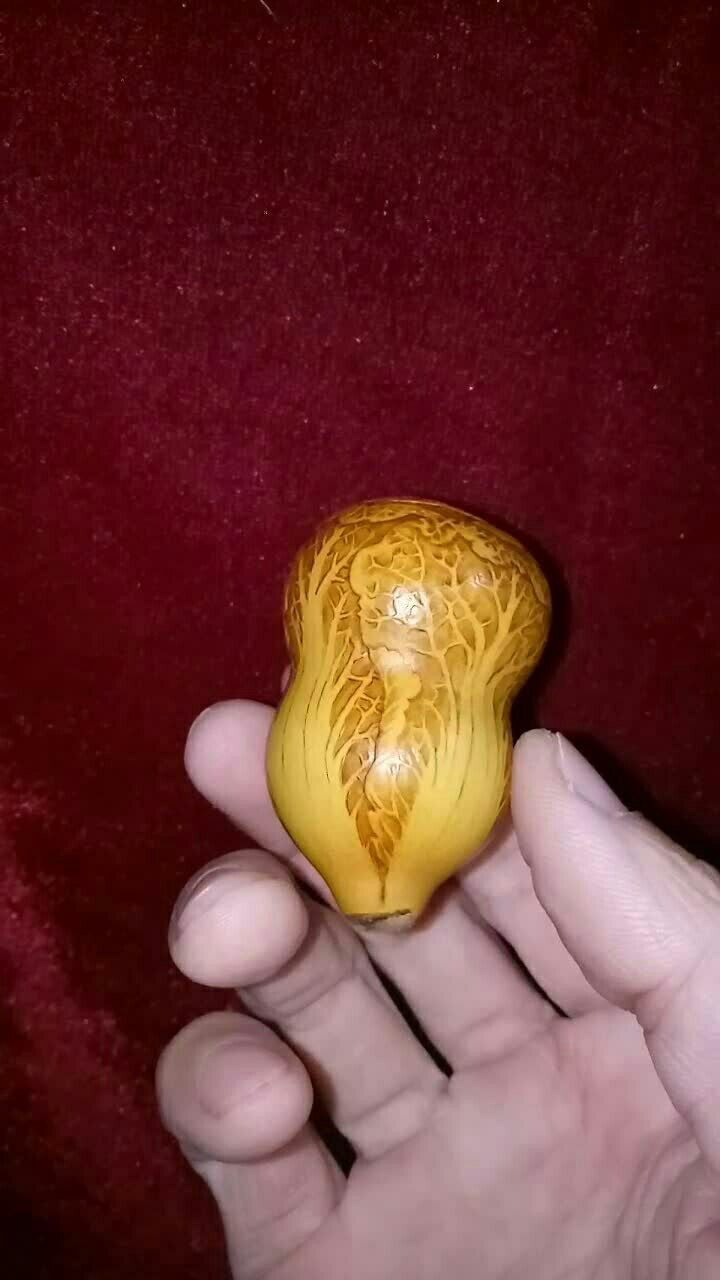 葫芦随型烙画《百财》