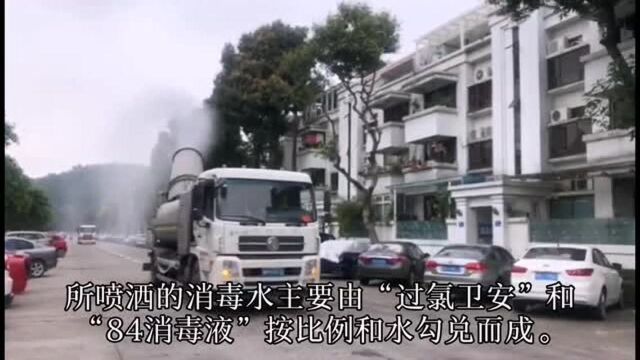 硬核!雾炮车+洒水车+喷雾机出动!围观“中国第一邨”杀毒现场