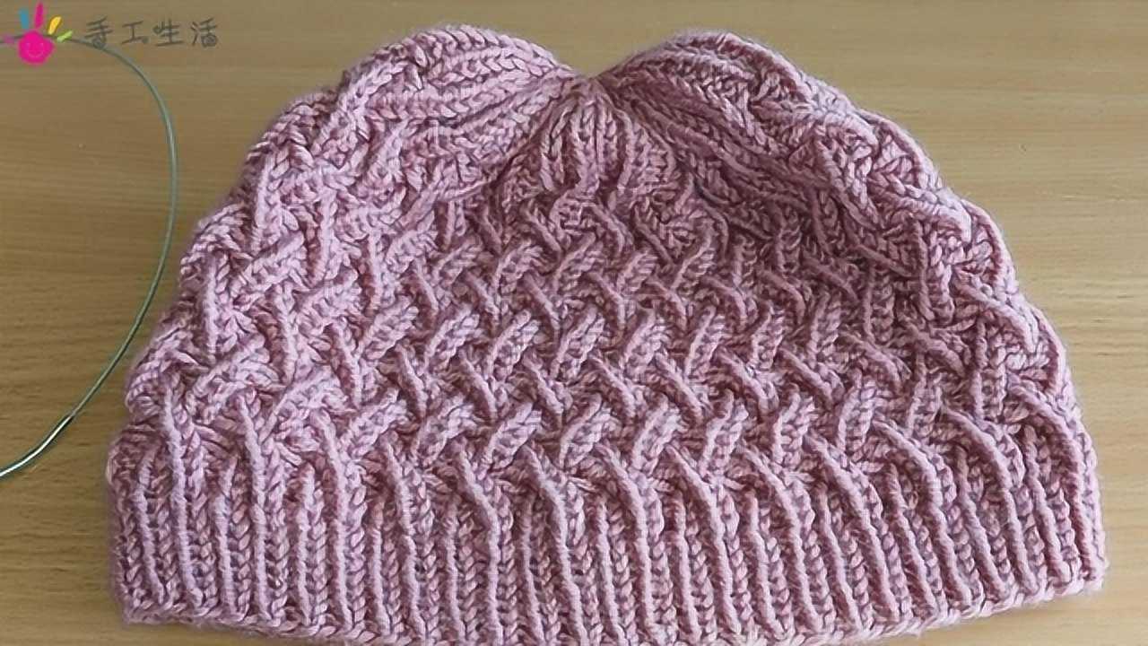 纯手工编织老年毛线帽视频实用又简单给爸妈织顶帽子不错