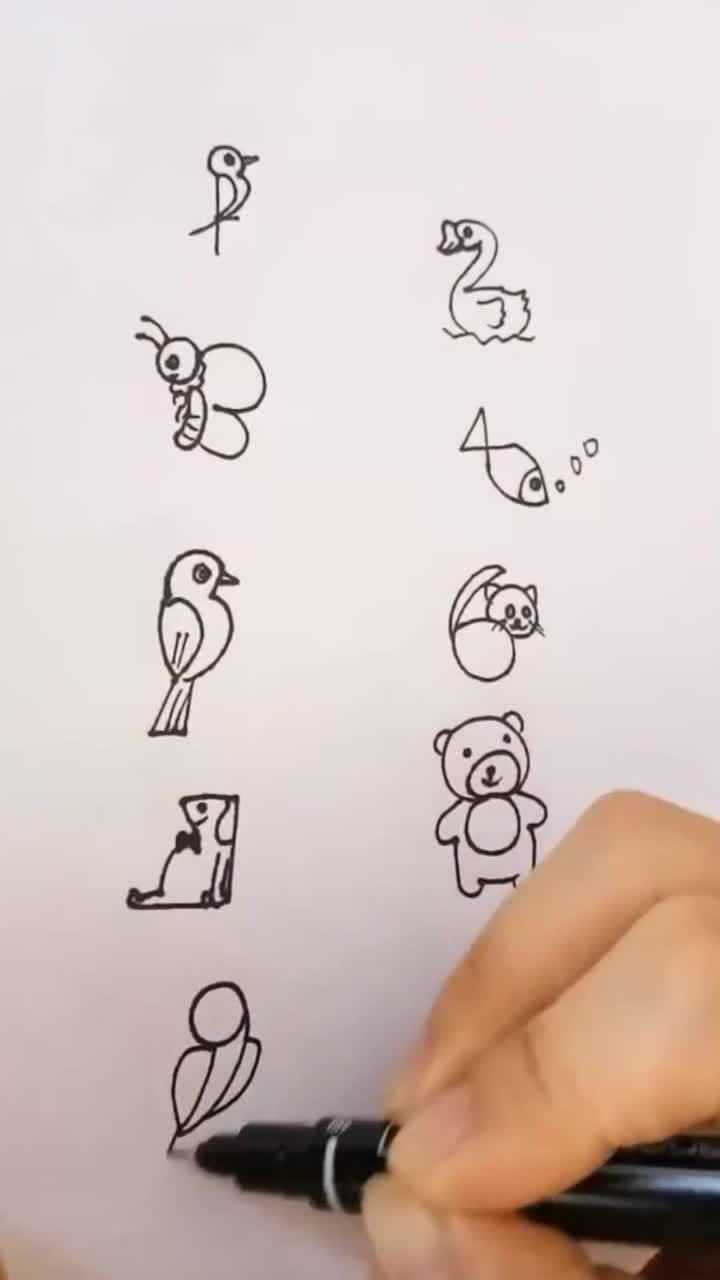 数字110画小动物,简单易学,太好看