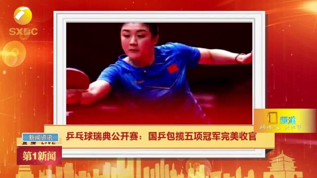 乒乓球瑞典公开赛:国乒包揽五项冠军完美收官