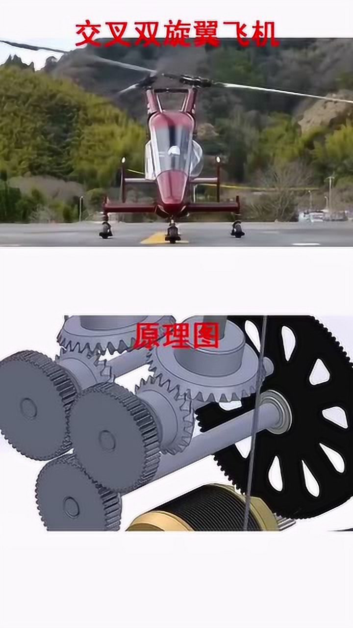 交叉双旋翼直升机原理,用上这个,螺旋桨才不会打架!