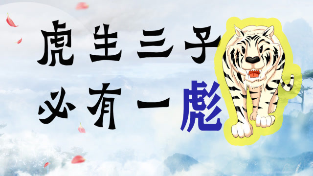汉字彪讲解虎生三子必有一彪是真的吗文化课堂