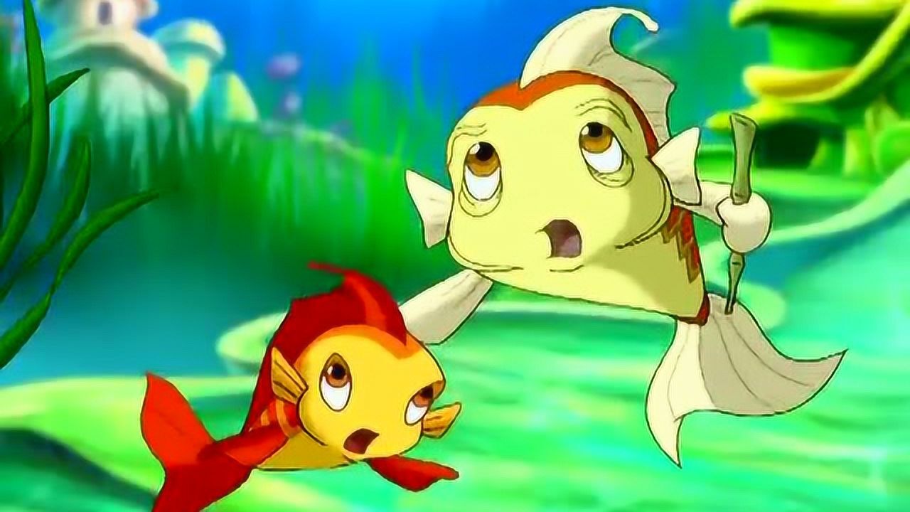 小鲤鱼历险记:泡泡戏耍胖头鱼,奶奶出面解围