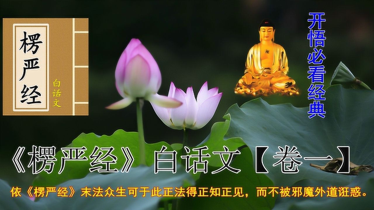 《楞严经》白话文卷一,开悟必读经典《大佛顶首楞严经》,依据中华书局版本_高清1080P在线观看平台_腾讯视频