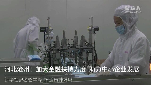 河北沧州:加大金融扶持力度 助力中小企业发展