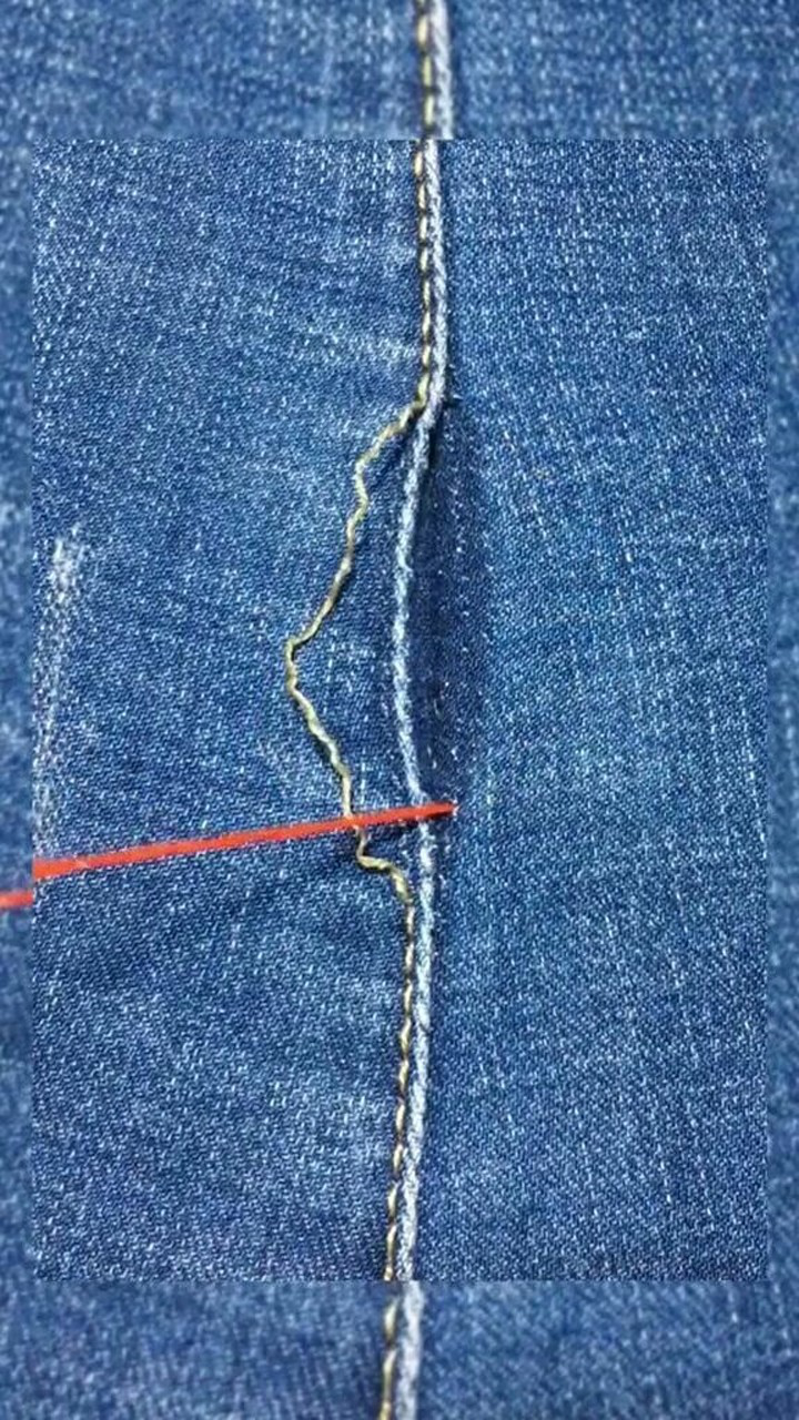 生活小妙招还怕牛仔裤脱线吗教你一个方法快速解决