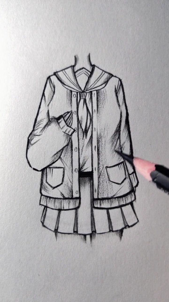 教你画出动漫中的萌妹衣服