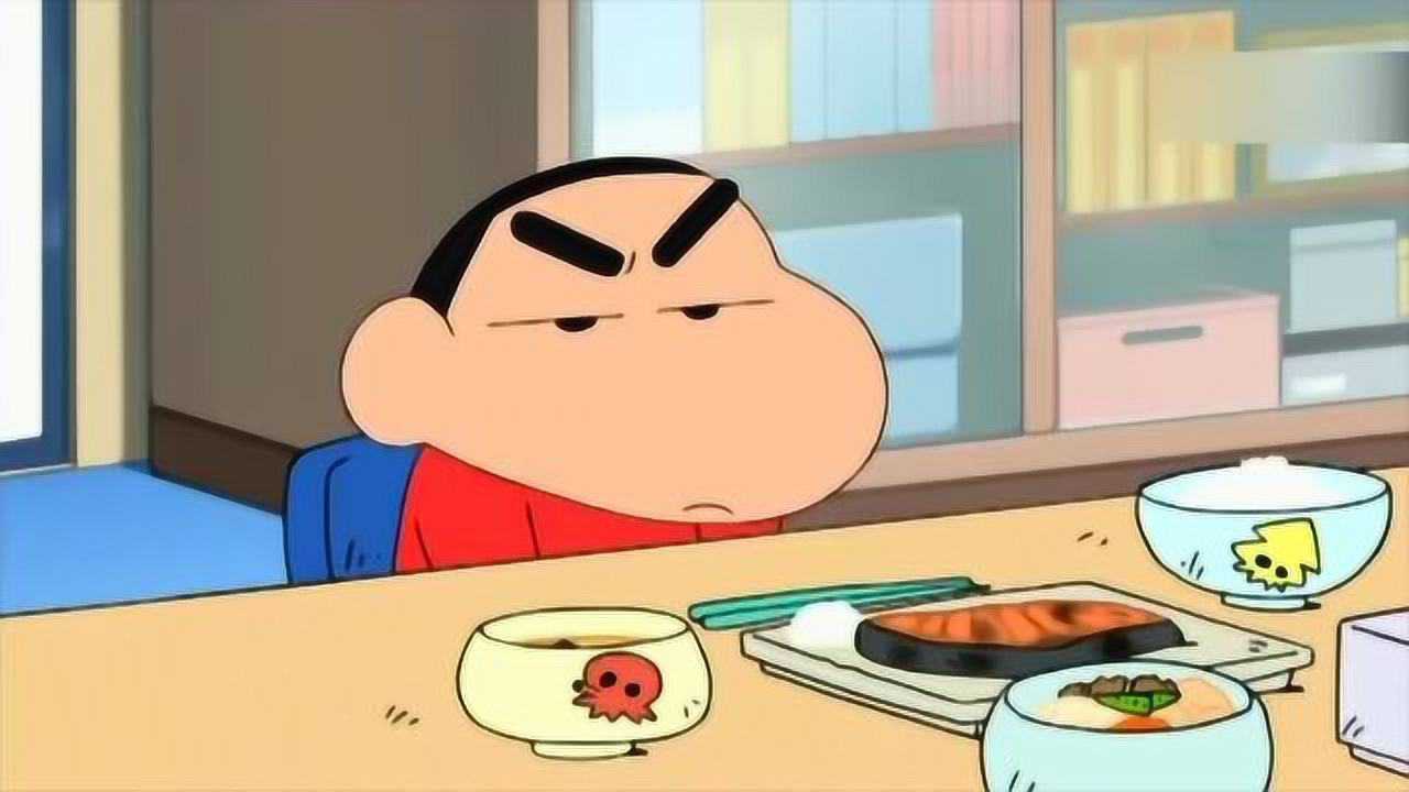 蜡笔小新:小新不开心的时候要哈哈大笑哦!