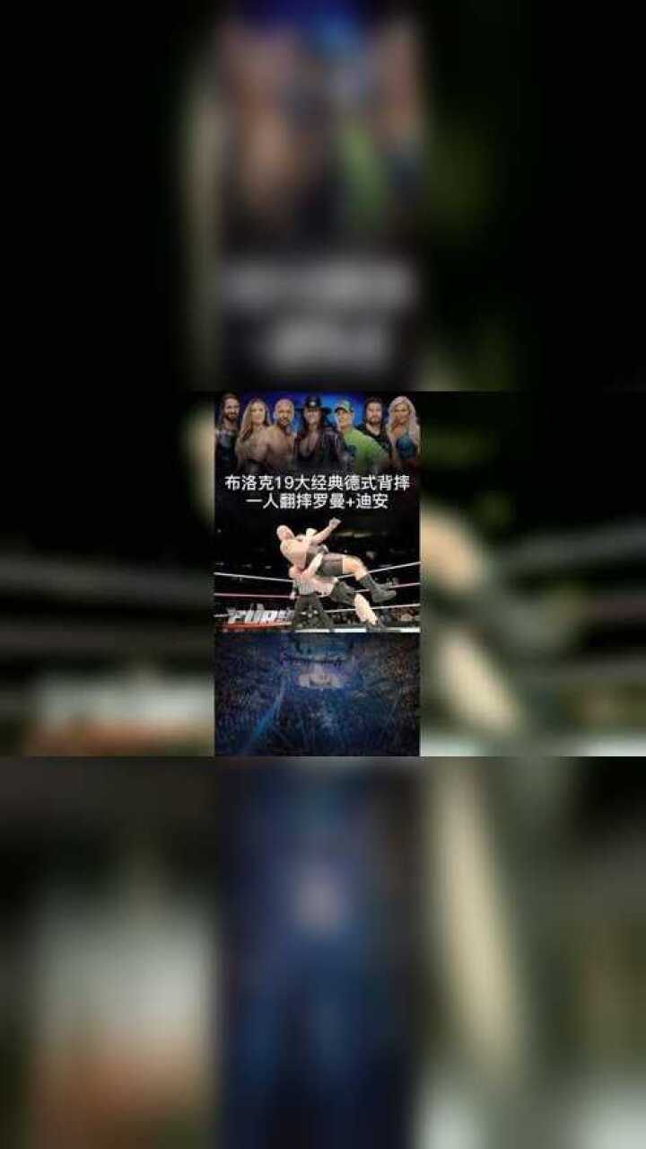 布洛克莱斯纳19大经典德式背摔一人翻摔罗曼迪安wwe布洛克莱斯纳