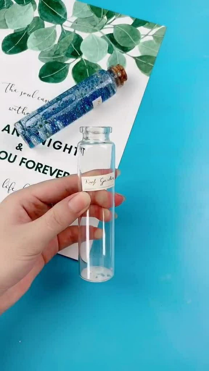 漂亮的星空流沙瓶成品美到你哭充满了梦幻感哦